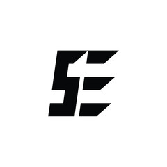 SE monogram logo design letter text name symbol monochrome logotype alphabet character simple logo