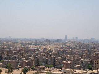 Africa, Egypt, Cairo city, Giza, Giza pyramids. Three pyramids, sphinx, statue, saqqara pyramid,...