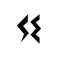 SE monogram logo design letter text name symbol monochrome logotype alphabet character simple logo