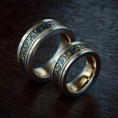 two rings, for couple, romance