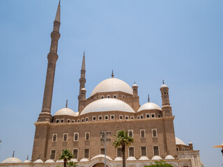 Africa, Egypt, Cairo city, Giza, Giza pyramids. Three pyramids, sphinx, statue, saqqara pyramid,...