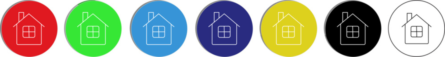 "Simple home icon representing safe living space, personal comfort, domestic lifestyle, and emotional wellness, transparent background."