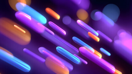 Vibrant light particles with radiant beam dynamic background