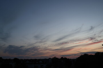 beautiful sunset over the city
