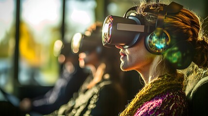 Immersive Virtual Reality Experience with Users in Headsets
