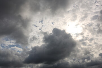 storm clouds in the blue sky background