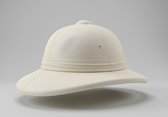 Cream Pith Helmet 3D Render - Vintage Colonial Hat
