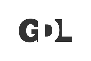 GDL logo design. Initial letter G D L bold font style for tech startups, consulting, corporate branding. Creative company name, headlines typography identity, trendy logotype.