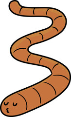 Naklejka premium Illustration of worm 