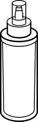 compact beauty spray bottle outline.