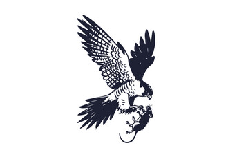 Peregrine Falcon hand drawn sketch vector illustration