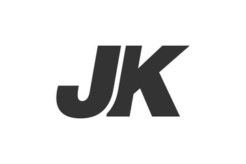 JK Techno Editable Font Logo For Corporate Branding. Bold, Futuristic Design With Unique Typographic Ideas. Minimal Custom Type And Dynamic Letter