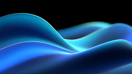 Minimalist blue glowing wave technology background