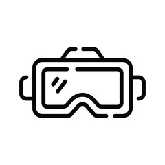 Visually engaging outline icon of vr headset gadget
