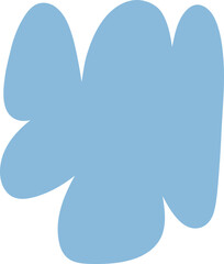 Freeform Abstract Blue Funky Shape