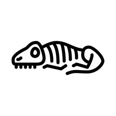 Animal Extinction outline icon. animal bone black line illustration.