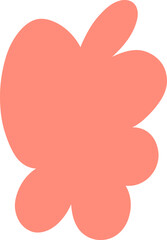 Freeform Abstract Coral Red Blob Form