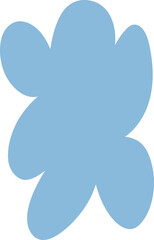 Freeform Abstract Blue Cutout Shape
