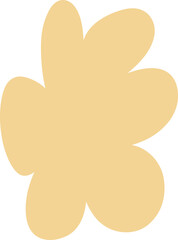 Freeform Abstract Yellow Flowing Cutout Form