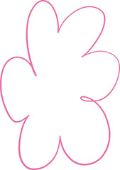 Freeform Abstract Pink Funky Outline Shape