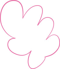 Freeform Abstract Pink Organic Outline Form