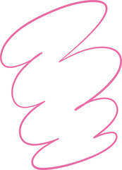 Freeform Abstract Pink Curved Outline Form