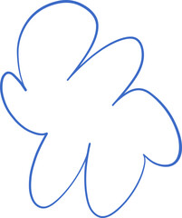 Freeform Abstract Blue Playful Outline Form