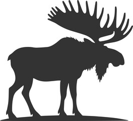 Vector moose animal drawing silhouette