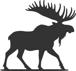 Vector moose animal drawing silhouette