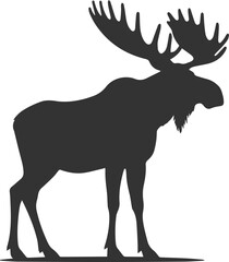 Vector moose animal drawing silhouette