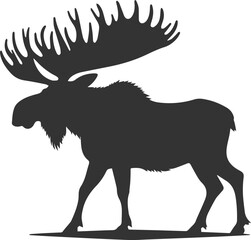 Vector moose animal drawing silhouette