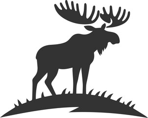 Vector moose animal drawing silhouette