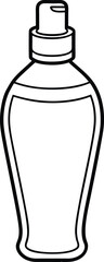 Skin Firming Lotion Vector Outline.