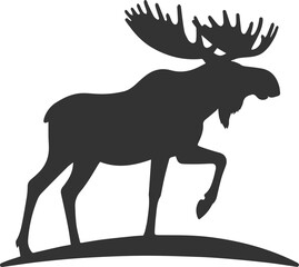 Vector moose animal drawing silhouette