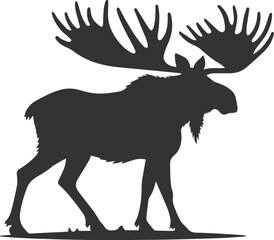 Vector moose animal drawing silhouette