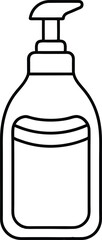 skincare cosmetic container line icon.