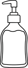 skincare cleansing pump bottle vector.
