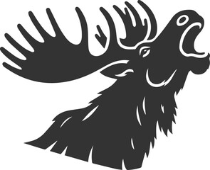 Vector moose animal drawing silhouette