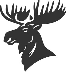 Vector moose animal drawing silhouette