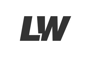 LW Techno Editable Font Logo For Corporate Branding. Bold, Futuristic Design With Unique Typographic Ideas. Minimal Custom Type And Dynamic Letter