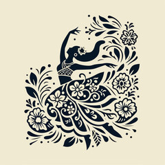 abstrack illustration of someone dancing 