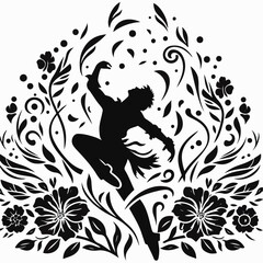 abstrack illustration of someone dancing 