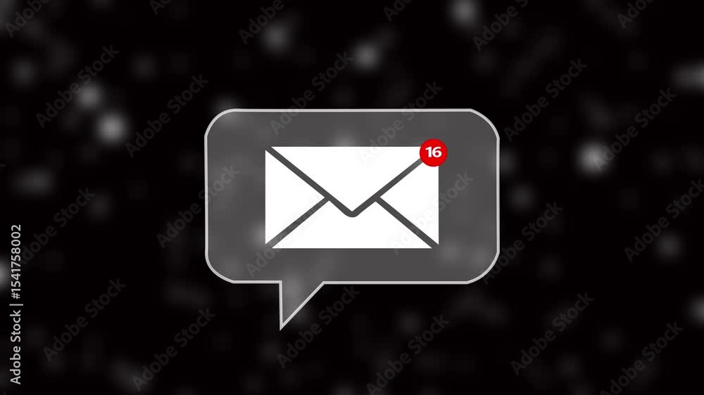 Aufkleber email campaign alert concept. new email send notification for business e-mail communication. digital