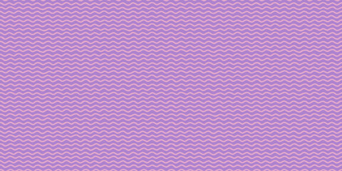 Horizontal seamless pattern with pink wavy stripes on a violet background. Abstract hand-drawn texture with a playful and soft look. Great for kids prints, paper, or fabric. Drag to swatches panel