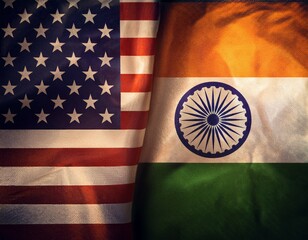 india and usa flag background