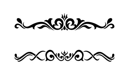 Hand drawn calligraphy ornament borders corners classic vintage vector