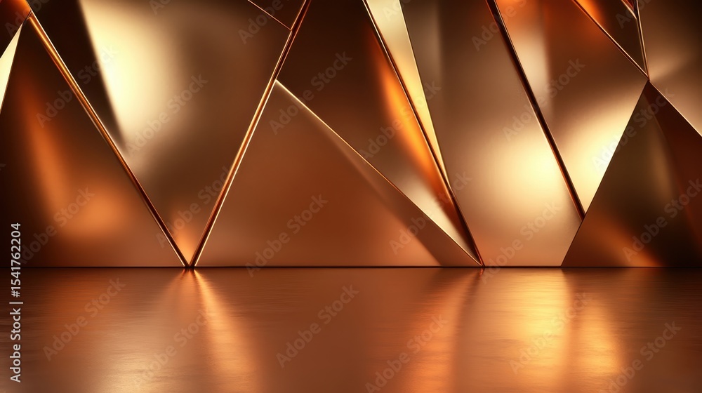 Aufkleber an eye-catching abstract background made of metallic triangular patterns that reflect light beautifu