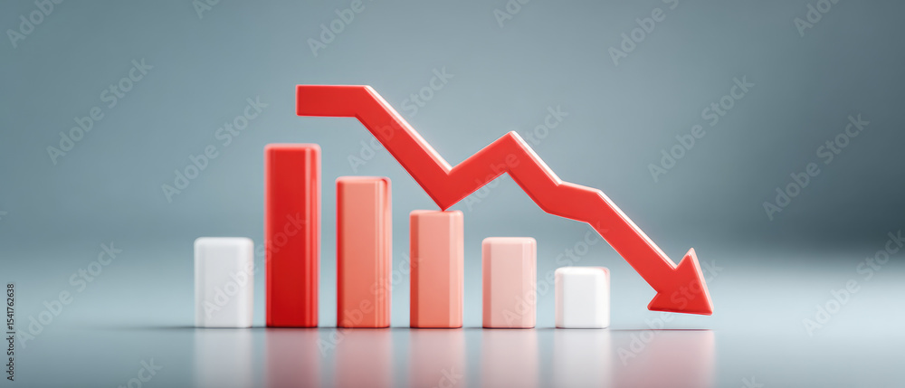 Poster dynamic business strategy breakthrough innovative finance chart with arrow concept signifying change