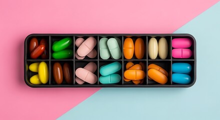 Colorful Medication Organizer A Guide to Managing Your Daily Pills and Supplements Efficiently