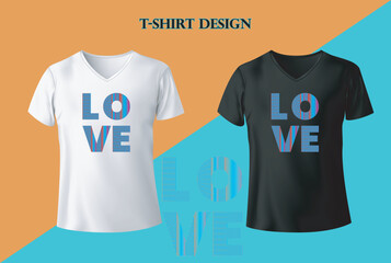 Creative Modern "LOVE" T Shire design Vector